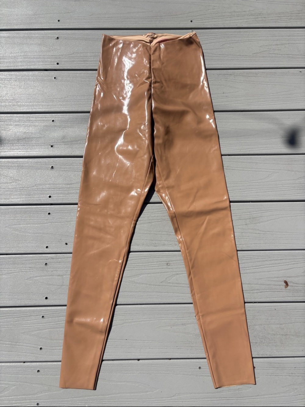Commando beige High-Waist Faux Leather Leggings (3)